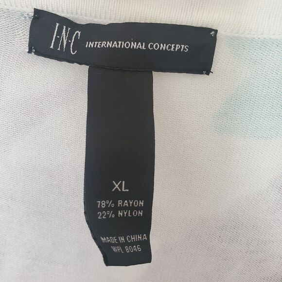 NWT INC International Concepts Women's XL Sequined Blurred Lilies Cardigan - Picture 3 of 15